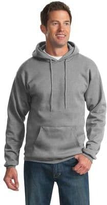 Port & Company PC90H Essential Fleece Pullover Hooded Sweatshirt in Heather size 4XL