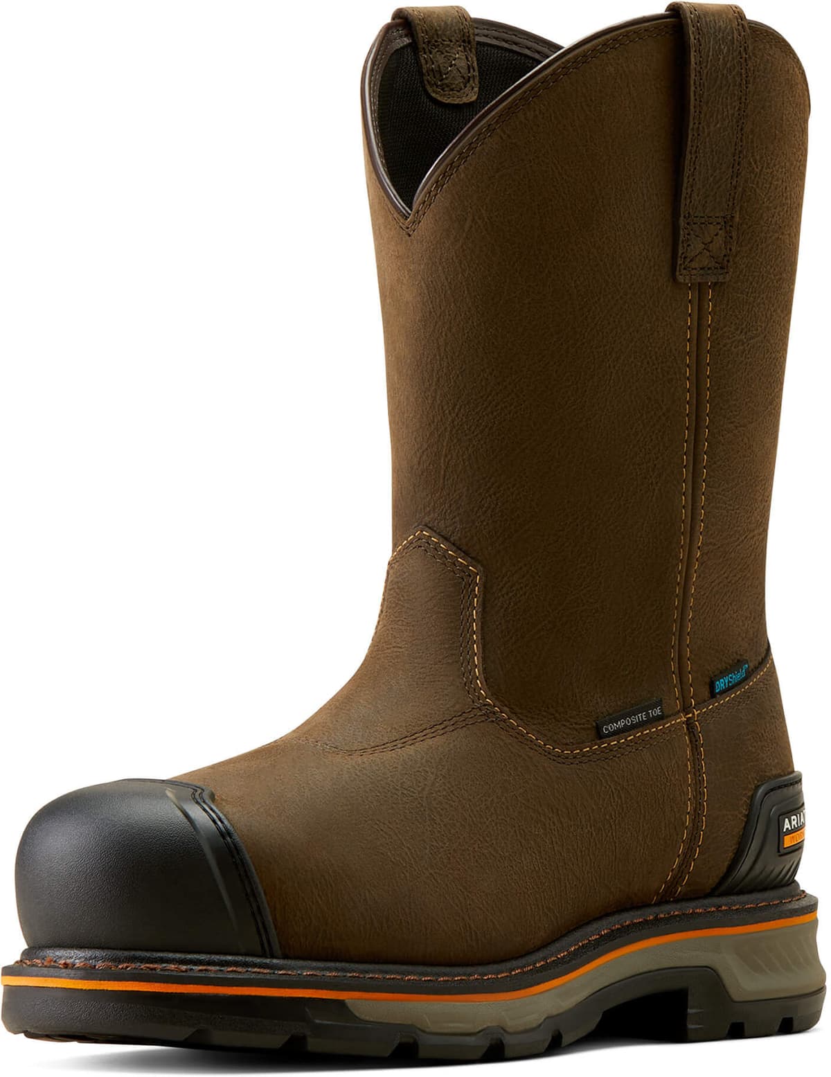 Men's Stump Jumper Pull-On BOA Waterproof Composite Toe Work Boots in Iron Coffee, Size: 15 EE / Wide by Ariat
