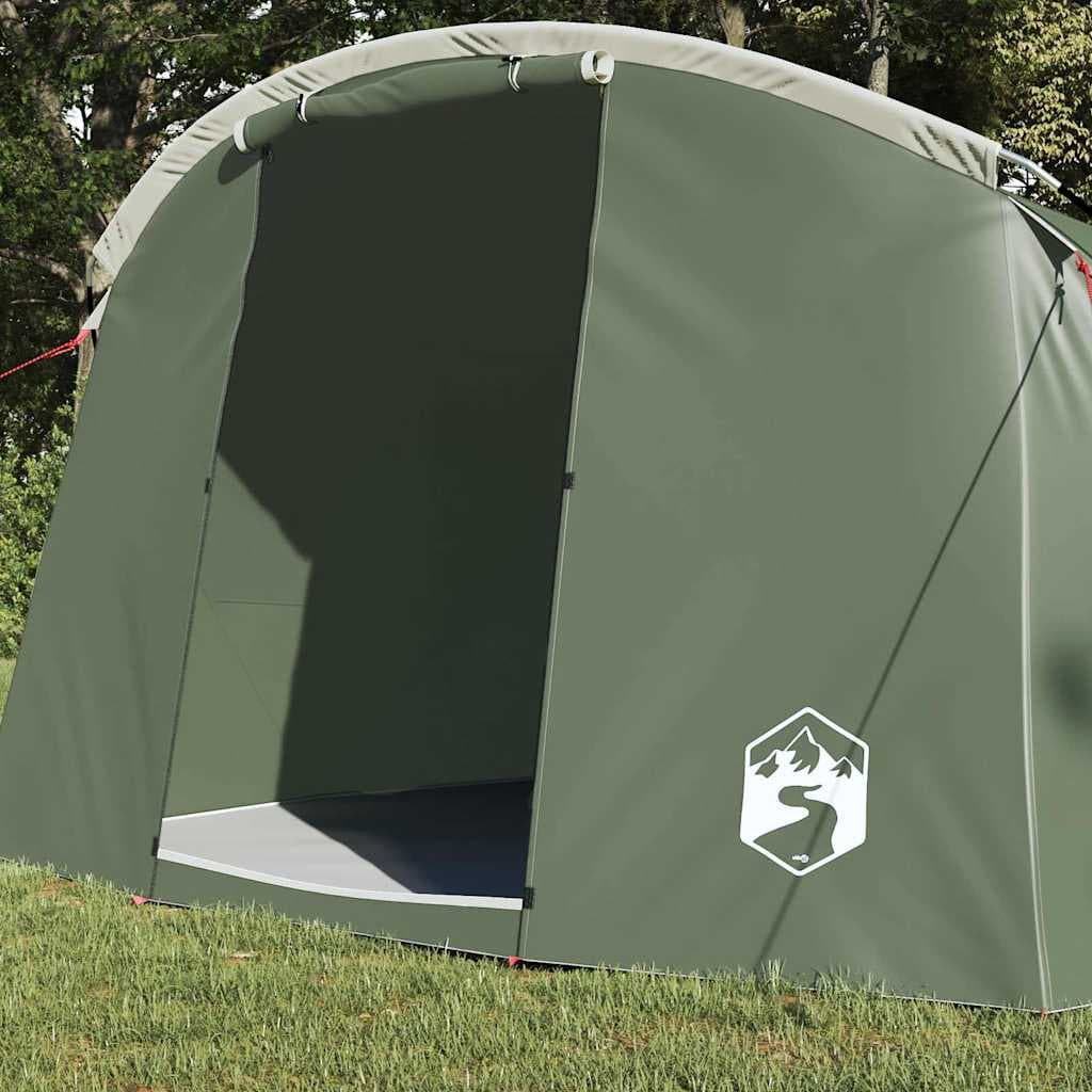 vidaXL Tente tunnel 4 personnes 4 personne Vert et blanc