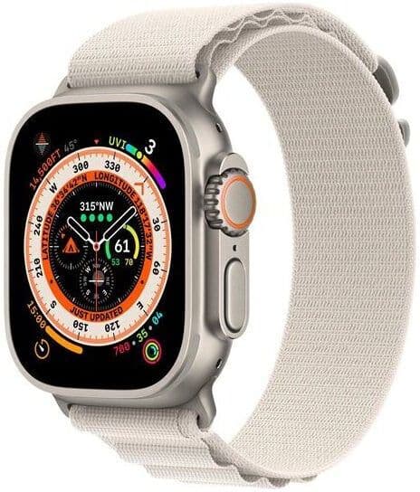 Apple Watch Ultra (2022)   49 mm   GPS + Cellular   silver   Alpine Loop Stjärnglans stor