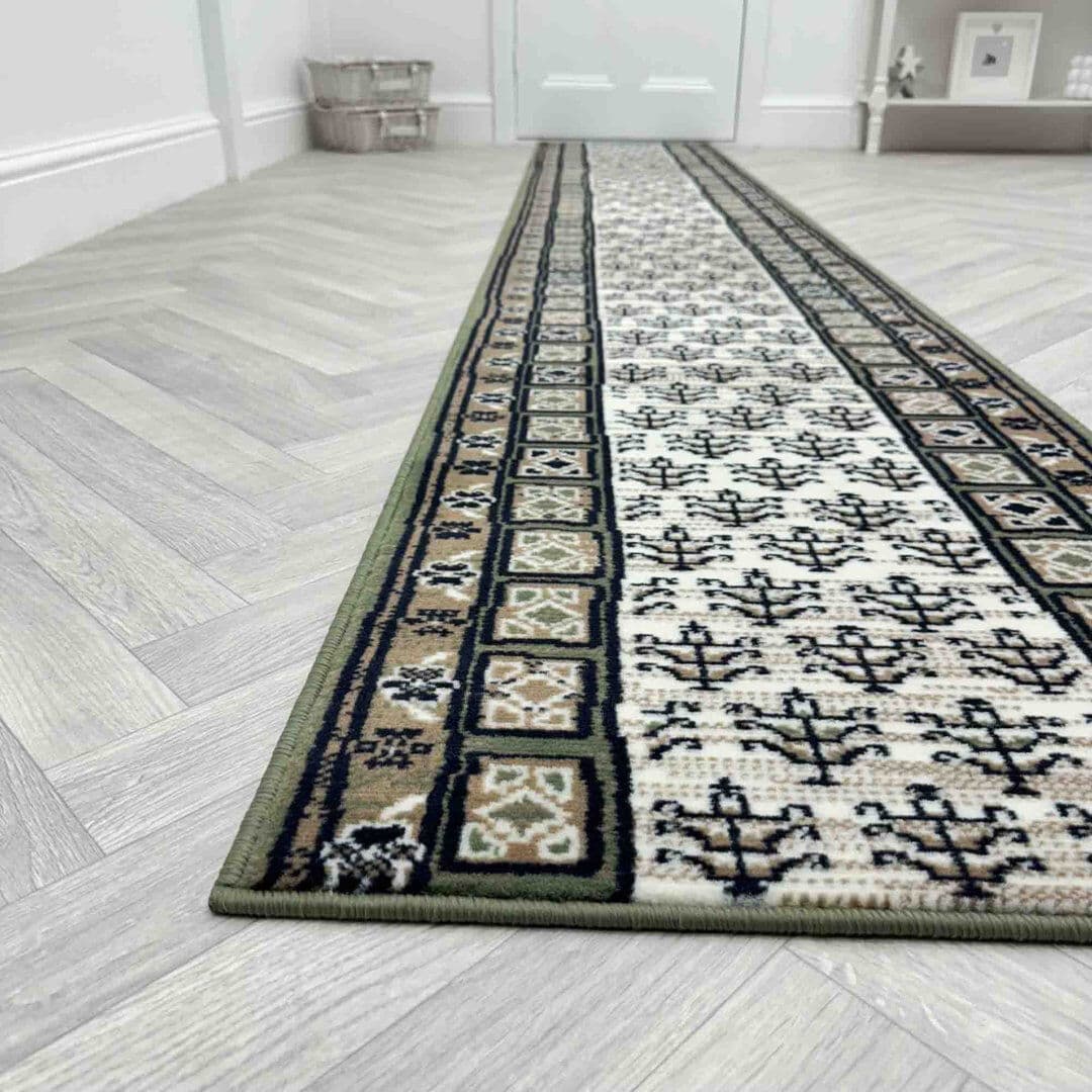 Langley Street Runner Geometric Area Rug Green Runner 60 x 300cm