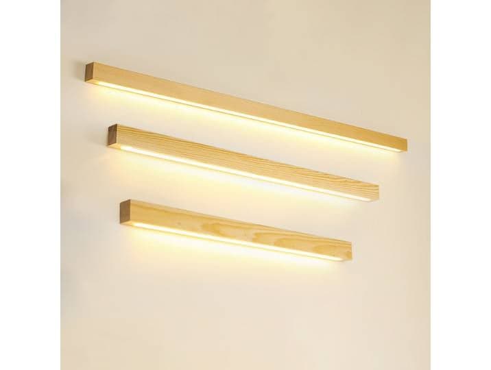 Lampe à bande de bois moderne et simple, éclairage mural en bois massif, décoration de salon, lumière LED d'ambiance, lampes de chevet pour chambre à coucher