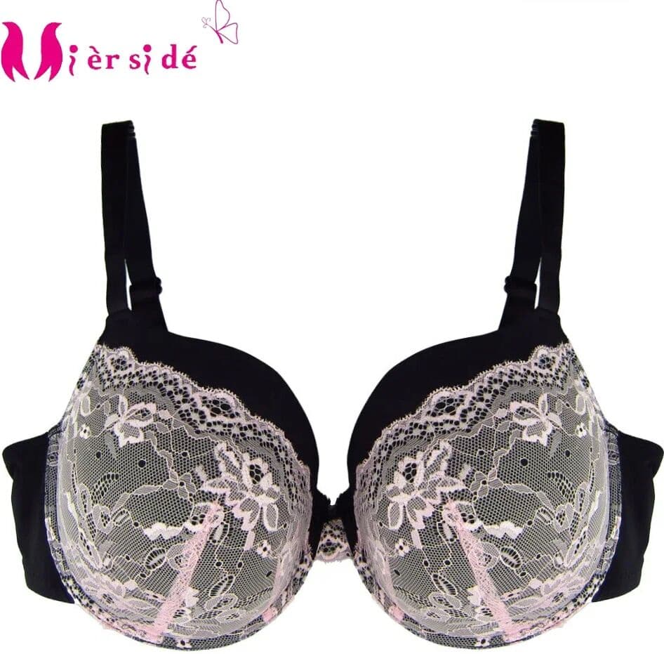 NONE Mierside ZBW036 Super Big Bras Women Plus Size Bralette with Lace 38 40 42 44 46 DD/DDD E F Women Underwear