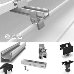 K2 Systems SeamClamp Set für 6 Module auf Rundfalz-Dach PV Unterkonstruktion