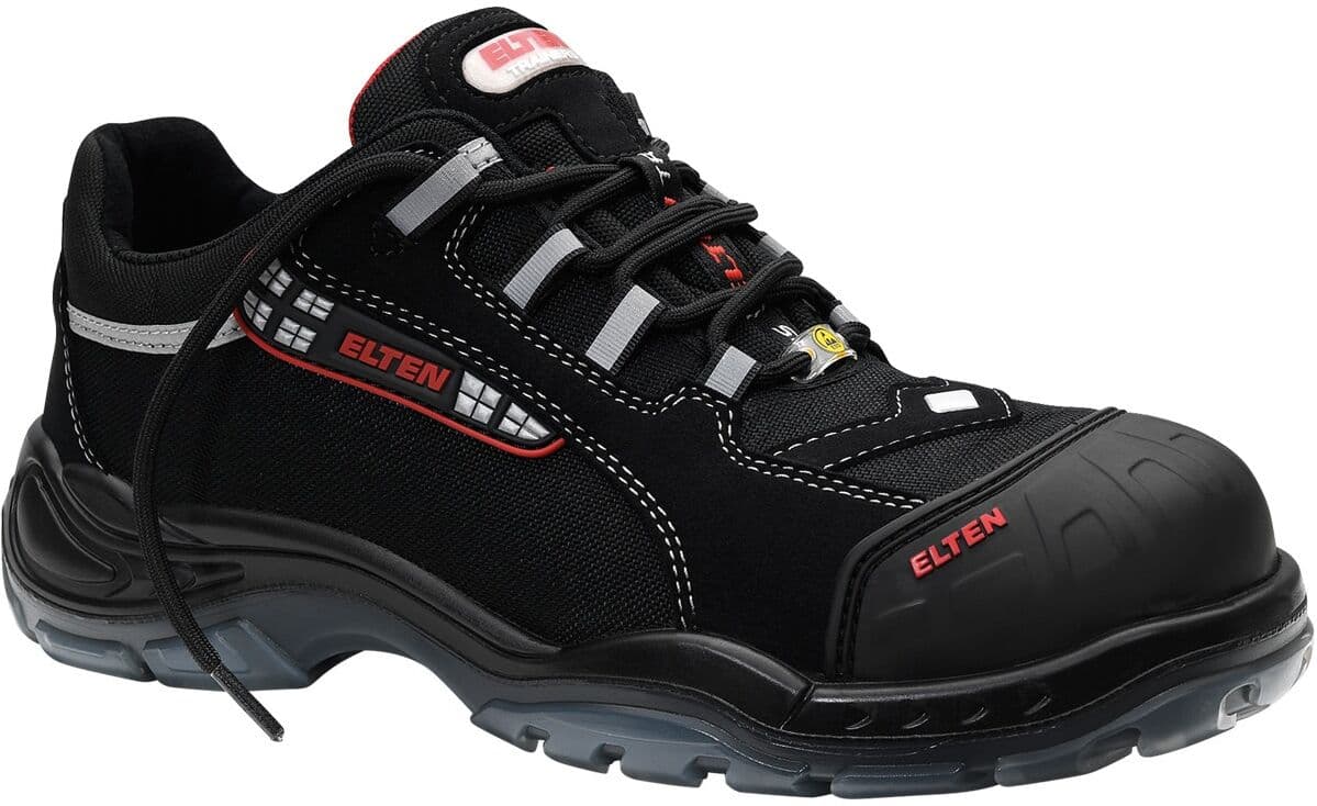 Sicherheitsschuh ELTEN "SENEX Pro" Gr. 47, schwarz (schwarz, rot), 47, Obermaterial: 100% Synthetik synthetic., Schuhe, Sicherheitsschuh