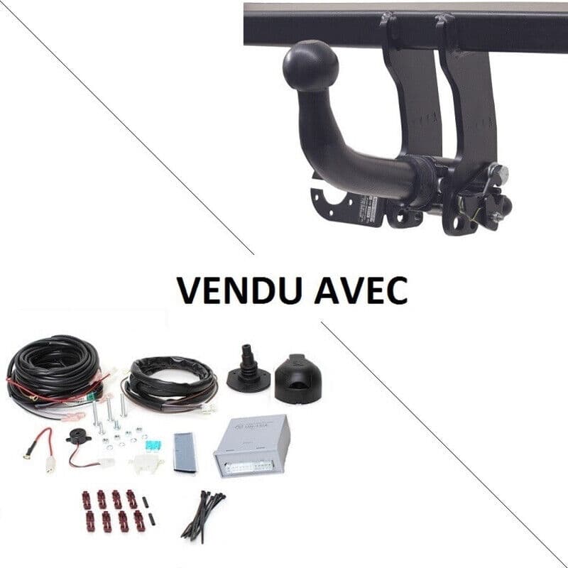 Attelage Audi A4 Break y compris S-Line (11/04-05/08) RDSOH + faisceau universel 7 broches + boitier électronique