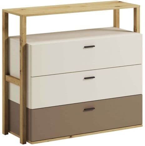 LENART Komoda Młodzieżowa Lenny Ly-06   Dąb Artisan + Beż + Truflowy