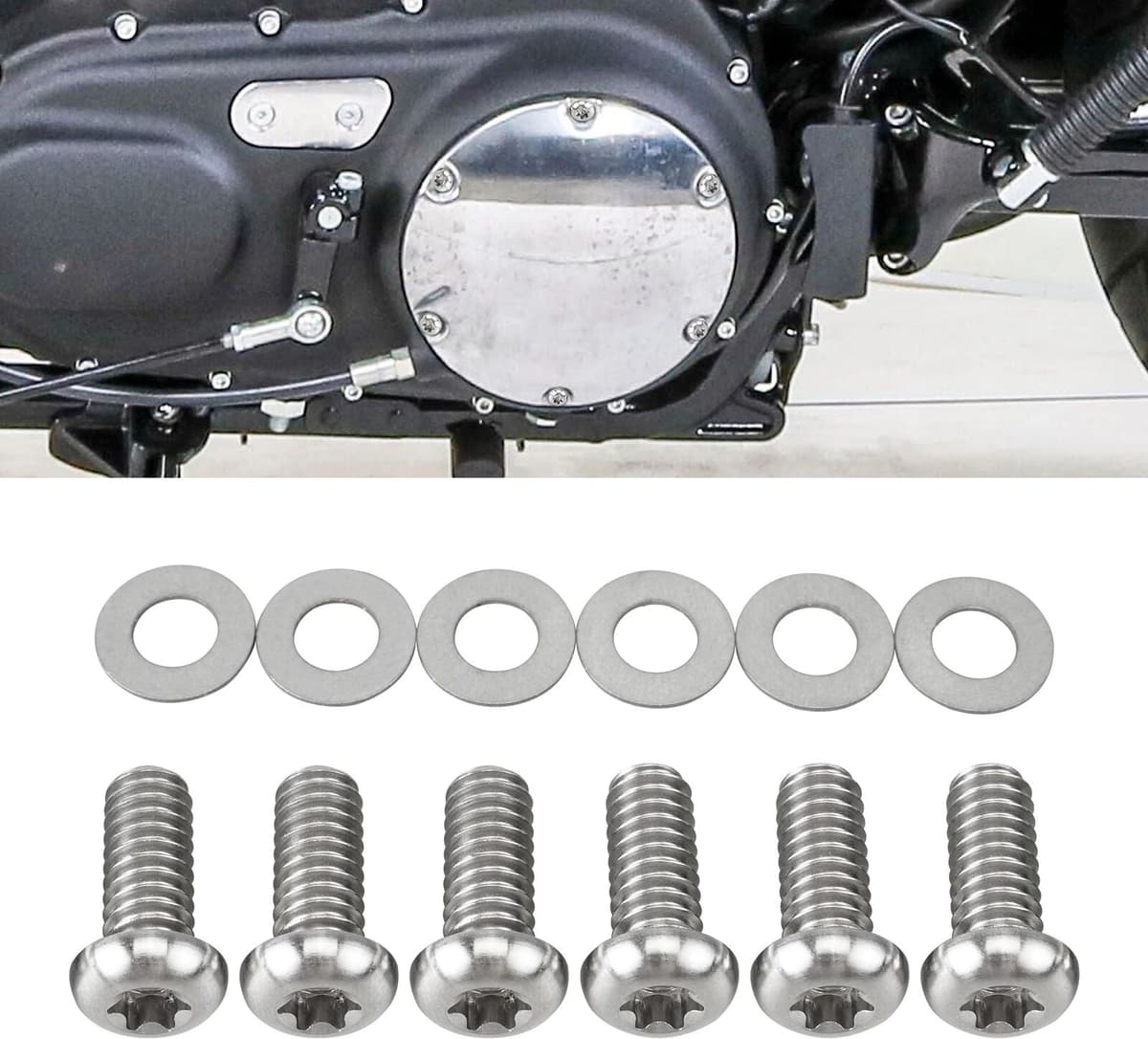 Sivir For Harley Sportster 883 Super Low XL883L 2011-2019 Derby Cover Screws Sportster 1200 Custom XL1200C Iron 883 XL883N XL1200NS