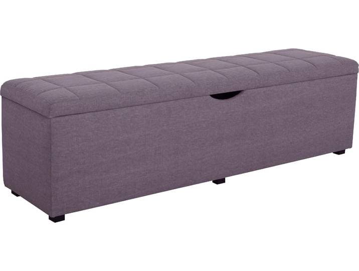 Hockerbank HOME AFFAIRE Checked , lila (dunkelflieder), B:120cm H:42cm T:40cm, Struktur fein (100% Polyester) für Bett Classico, Piazza, Premium und Vega;Struktur (100% Polyester) für Bett Crato und Lucina;Struktur (60% Baumwolle, 40% Leinen) für Bett Kiss;Kunstleder für Bett Natura;Struktur (100% Polyester) für Bett Nordica, Hocker, Hockerbank, mit Stauraum, Breite 120 cm und 160 cm, als Bettbank geeignet