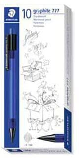 STAEDTLER Stiftpenna, Graphite 777, 0,7 mm B-stift, blå pennkropp