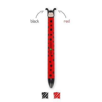 Legami Zweifarbiger Kugelschreiber - Click&Clack - Ladybug 'Get Lucky'