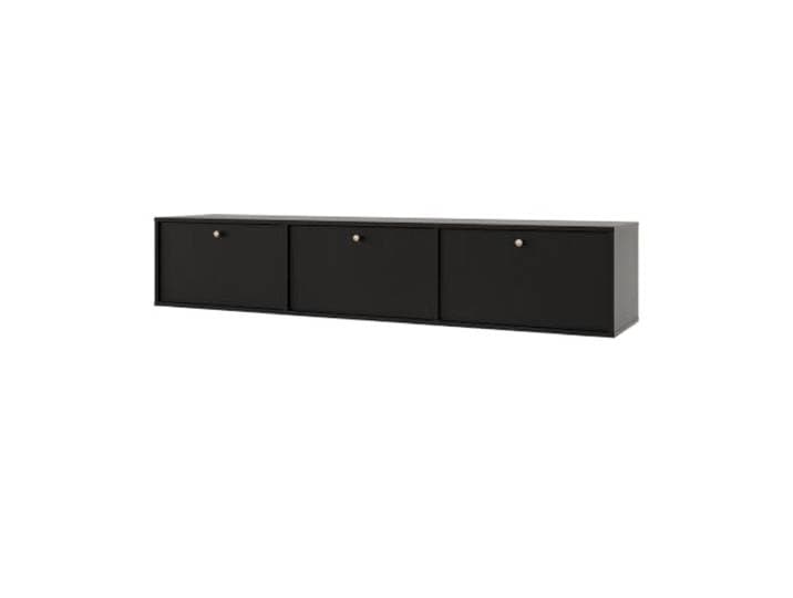 Margaret Hadas24 TV-Schrank TIVARO 180cm mit 3 Türen, ohne Füßen, schwarz