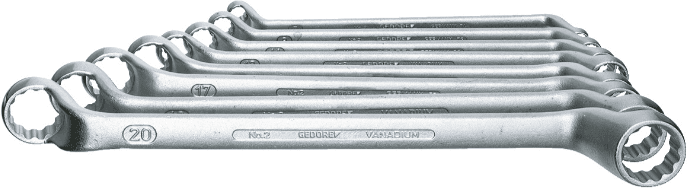 Gedore Dobbelt Ringnøkkelsett 10 Deler 6–27 Mm - 2-10