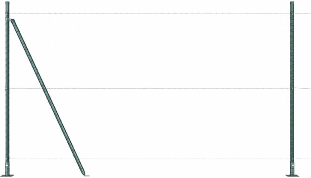 vidaXL Poteau de clôture avec base en béton 26 pc Vert 160 cm