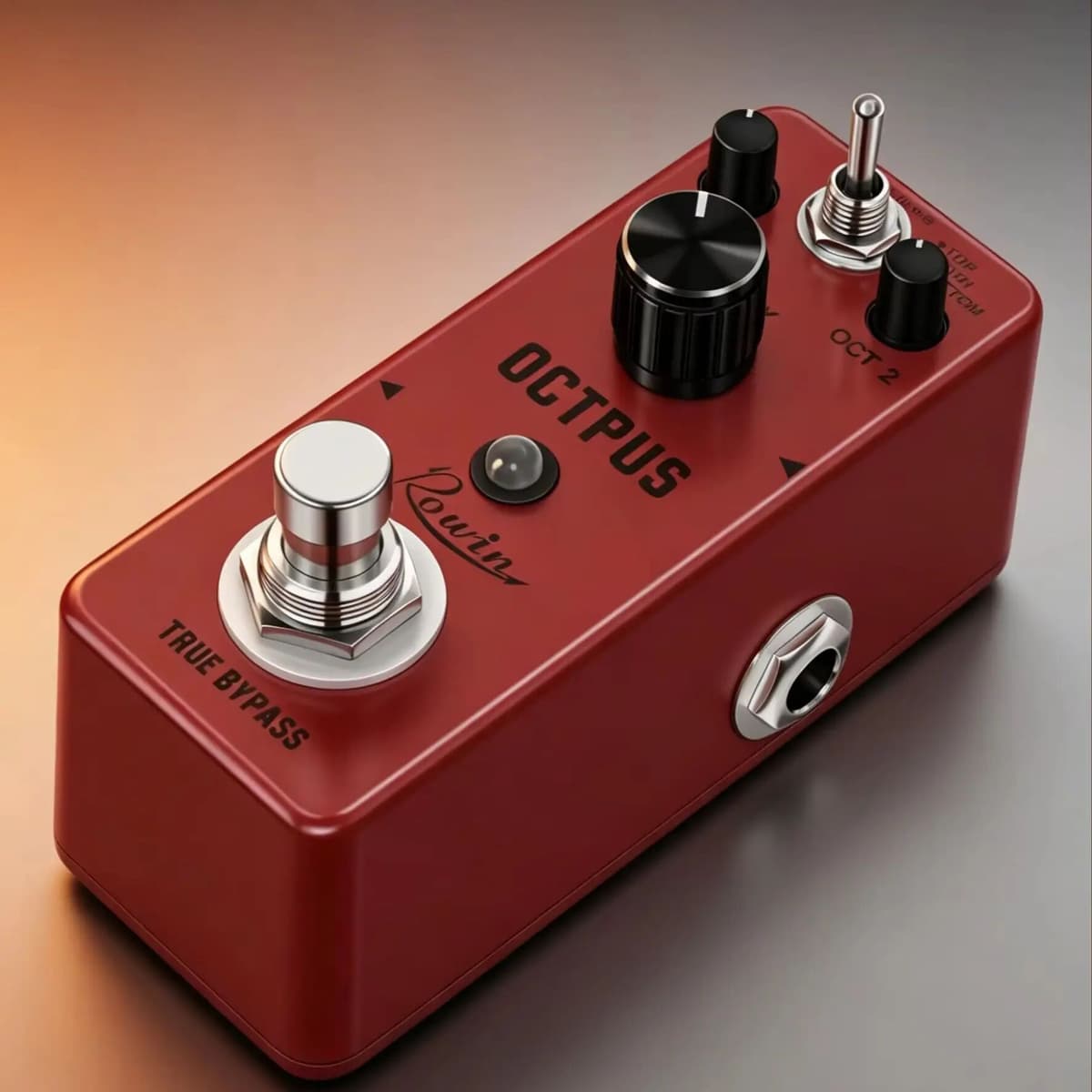 AMUZIK Rowin LEF-3806 Octpus Polyphonic Octave Guitar Effect Pedal, 3 Modes Top/Bottom/Both, 11 Octave Tone Presets, True Bypass
