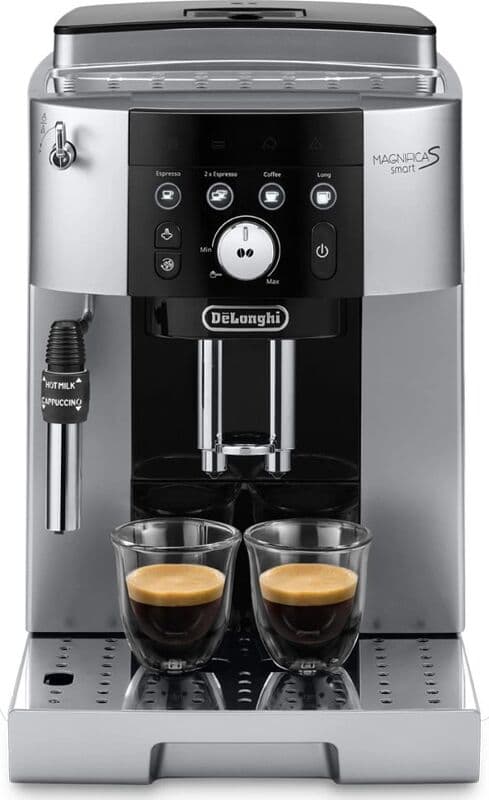 DeLonghi Magnifica S Smart Αυτόματη Μηχανή Espresso 1450W Πίεσης 15bar με Μύλο Άλεσης Ασημί ECAM250.23.SB