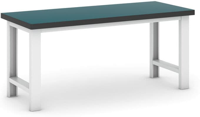 B2B Partner Profesjonalny Stół warsztatowy G8 500, zielony blat, długość 1800 mm