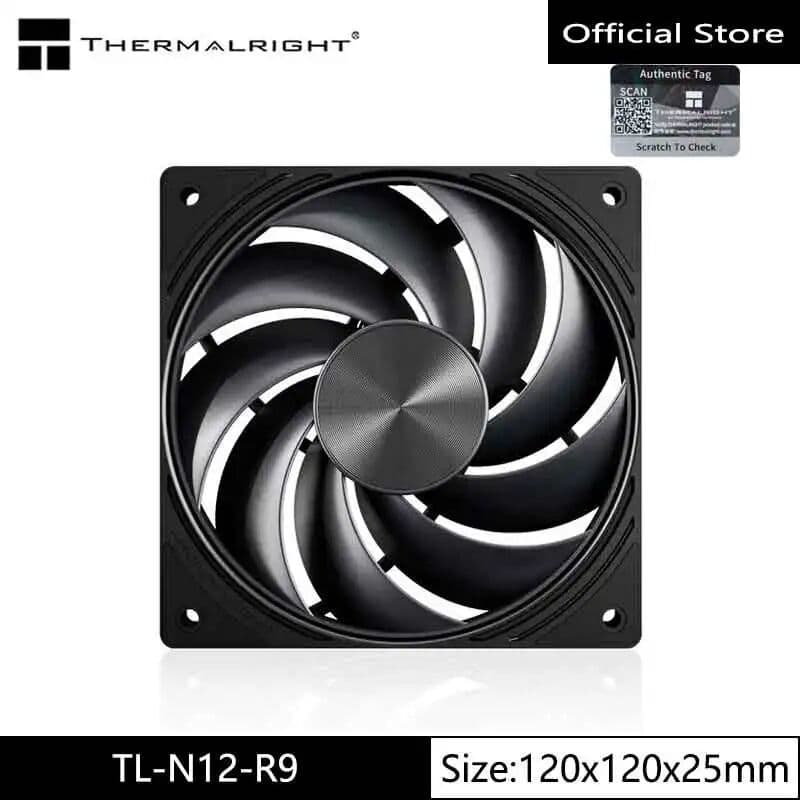 Thermalright TL-N12-R9/R7 12CM Computer Case Air Cooling Fan, 120x120x25mm, LCP Blade Performance Fan, Dual Ball Bearing