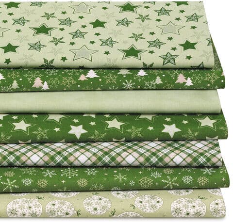 Patchwork- und Quiltpaket "Sternentraum", grün-color