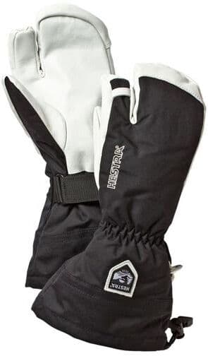 Hestra Army Leather Heli Ski - 3 Finger, Black Str. 6