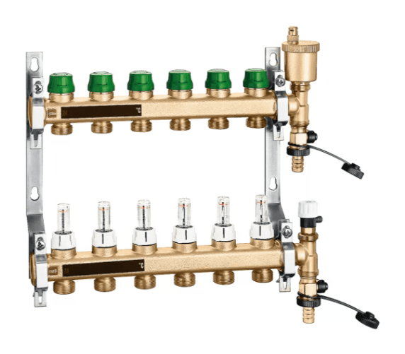 CALEFFI Collettore premontato attacco 1", 9 derivazioni 3/4" M 6656I1 9