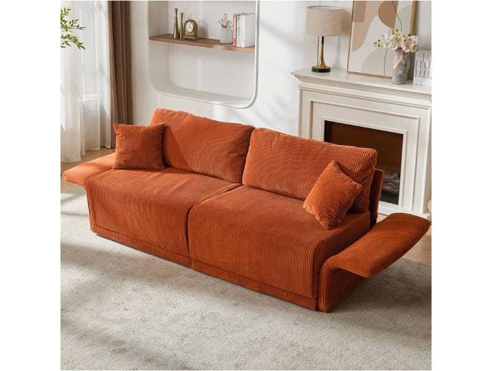Canapé double convertible et pliable en tissu style minimaliste confortable pour petits appartements