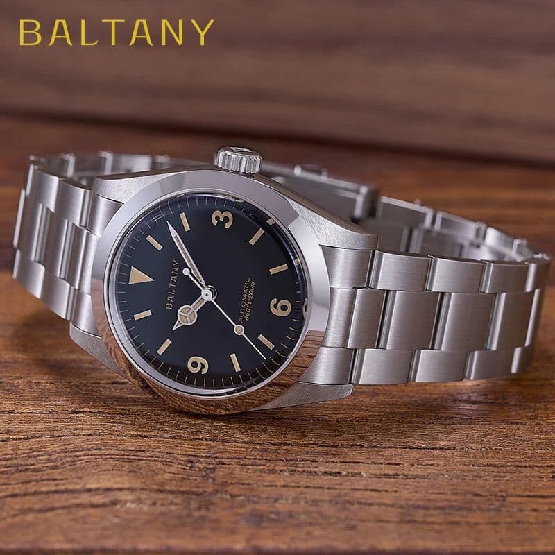 Baltany 36MM 1963 Explorer Watch Man S4066 Sapphire 200M​ Waterproof Stainless Steel Bracelect Vintage ST2130 Auto Dress Watches