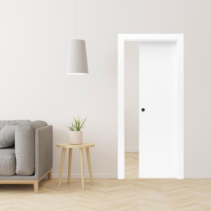 Leroy Merlin Porta interna scorrevole Zena in legno colore bianco, L 80 x H 210 cm, apertura reversibile