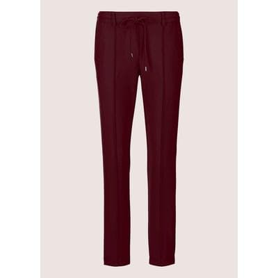 Schlupfhose MADELEINE "Jogpants Stretchhose mit Tunnelzug", Damen, Gr. 17, N + K Gr, rot (bordeaux), Modern, normal, Hosen Schlupfhose, Stretchhose mit Tunnelzug