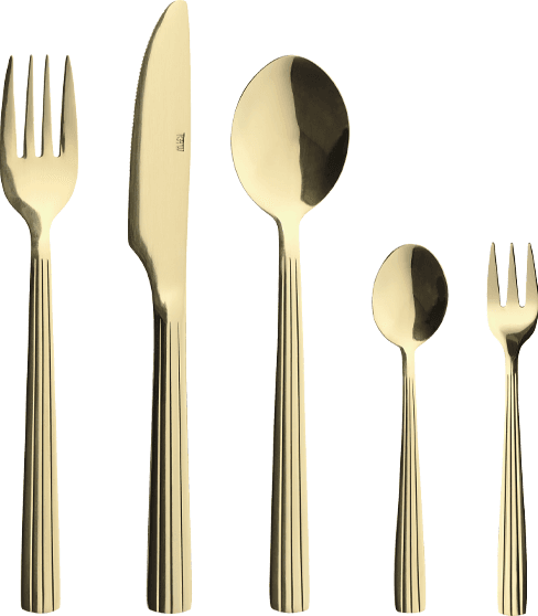 Aida Raw Bestiksæt 60 Dele - Champagne Guld