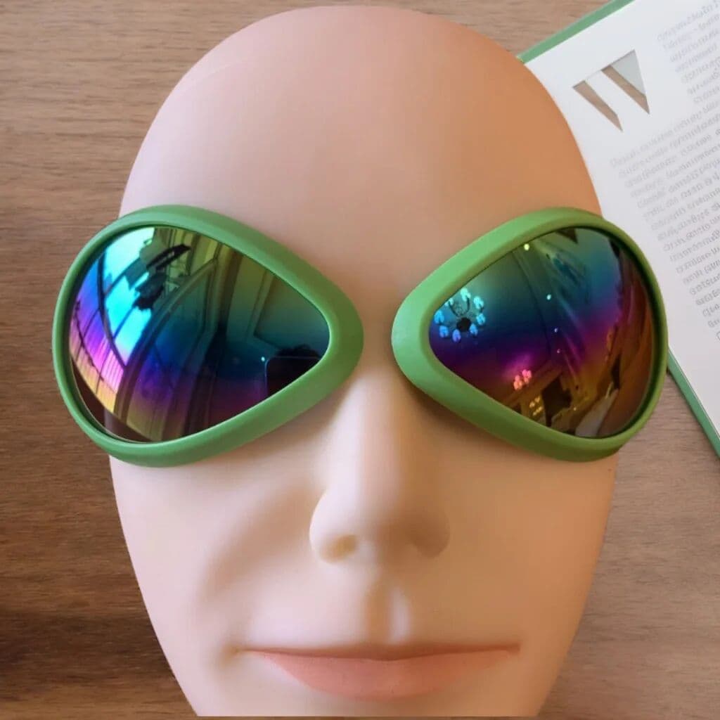 NONE Movie Alien Cosplay Lens For Super Bodysuit Full Mask Eyeglass Stereoscopic Color Light Halloween Carnival Party Prop Gift