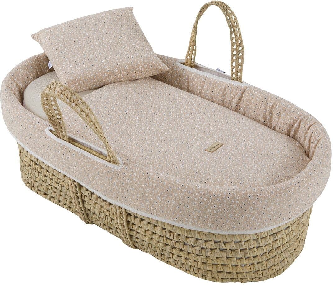 Cambrass Moisés de palma (39x80x25cm) Supersoft. Rosa niño