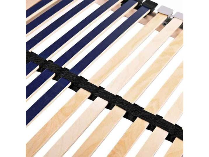 Lit 140x190cm - VIDAXL - Sommier à lattes Marron Bois de hêtre massif L9449