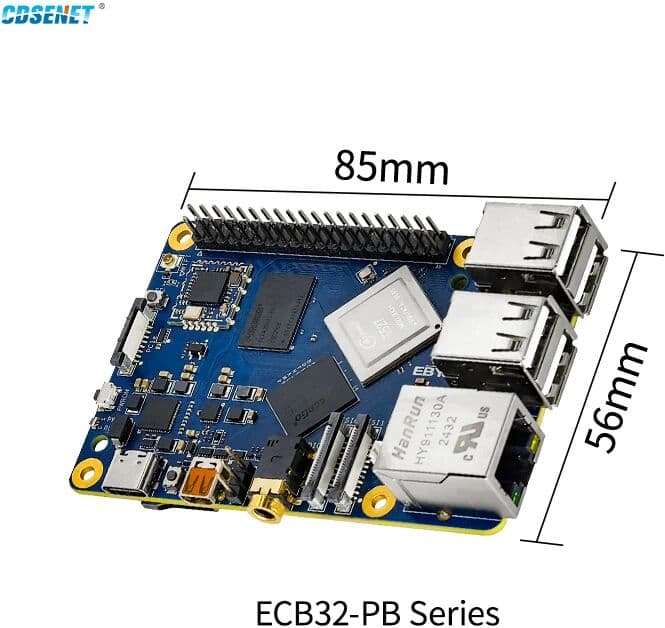 CDSENET T527/A527 Single Board Computer 2/4GB LPDDR4 ARM Cortex-A55 PCIe Linux CDSENT ECB32-PBA/PBT Series Gigabit Ethernet