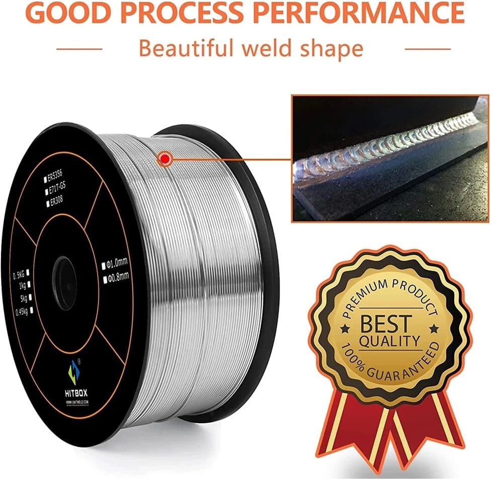 HITBOX 0.5kg 1.0mm Aluminum Wire ER5356 MIG Welding Wires 1 Pounds Spool Gun Soldering Welder Accessories For Mig Welding Machine
