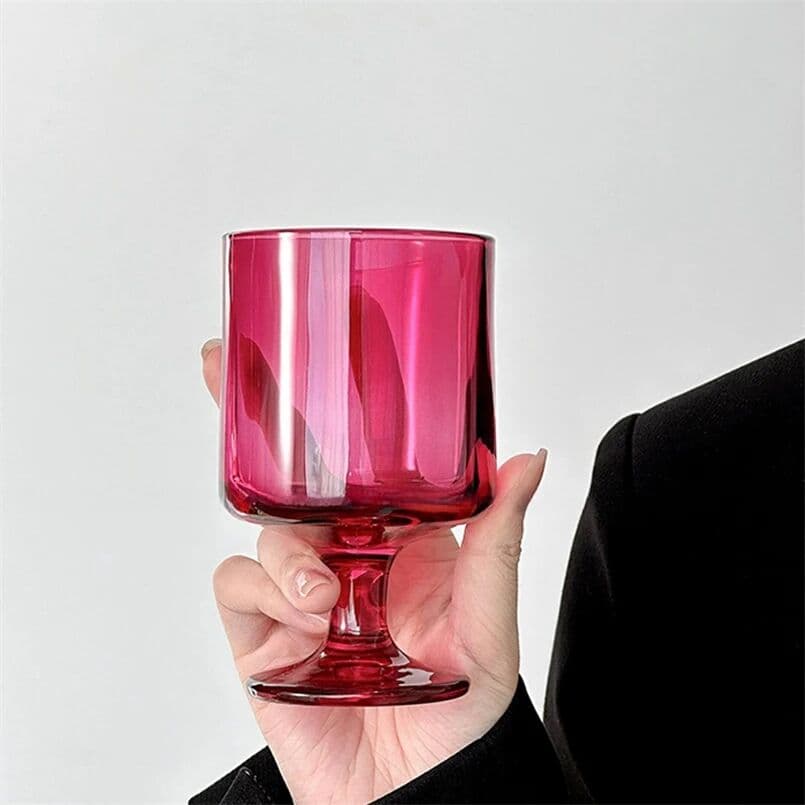 NONE Vintage Creative Goblet, Ins Style, Middle Ancient Glass, European Dessert, Cocktail Cup, Modern, Simple, Household Water Cup