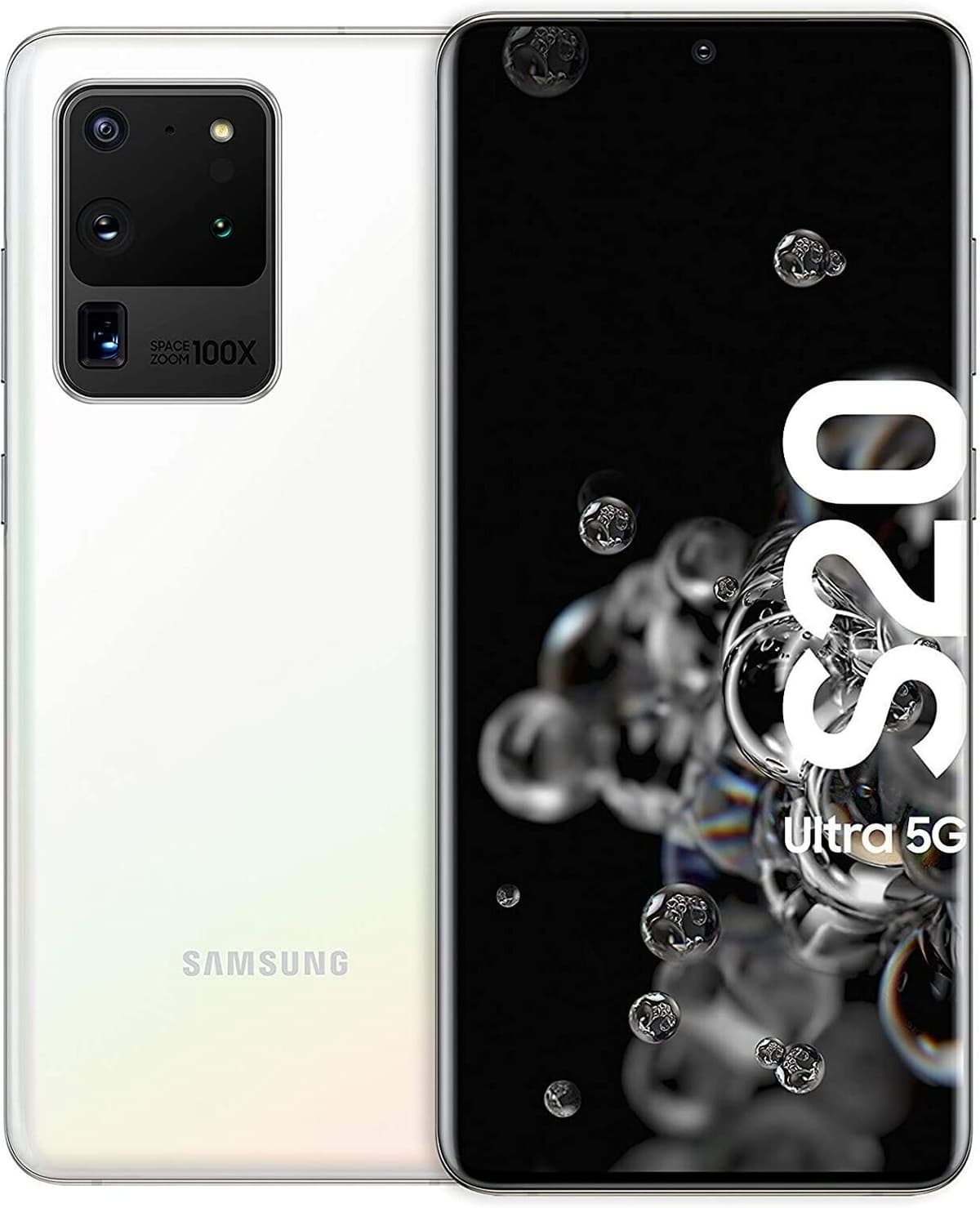 Samsung Galaxy S20 Ultra   12 GB   128 GB   5G   Single-SIM   Blanc Cosmique - Refurbished