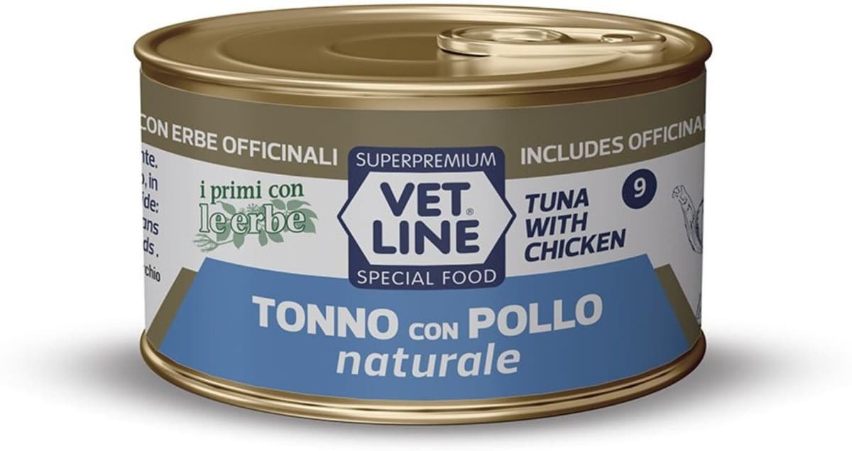 Vetline Vet Line Umido Tonno con Pollo Naturale per Gatti 70g