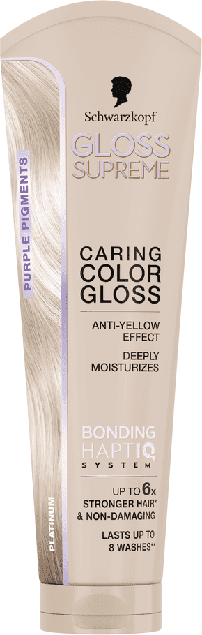 Schwarzkopf Gloss Supreme Caring Color Gloss Platinum - 145 Ml.  Gloss Supreme Hårfarge & Tilbehør Hårpleie Fargebomber