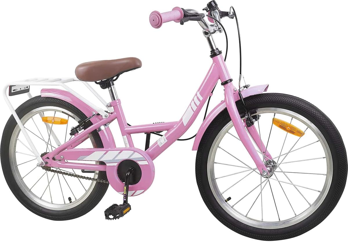 vidaXL Vélo pour Enfants 18 Pouces pour les 5-7 ans Rose clair