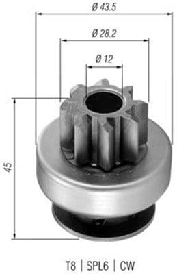 Magneti Marelli Ritzel, Starter 940113020362 Für Daewoo Kia