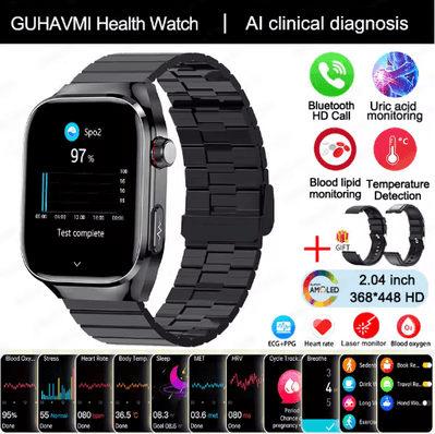 Inspire Picks 2025 Advanced Health Tracking Smartwatch ECG, Blood Pressure & Bluetooth Call Watch black Steel B 2a