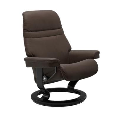 Relaxsessel STRESSLESS "Sunrise", braun (braun batick), B:79cm H:103cm T:73cm, Leder BATICK: BATICK ist ein leicht korrigiertes, durchgefärbtes und genarbtes Möbelleder, bei dem die meisten Unebenheiten und Spuren in der Regel entfernt wurden.;Leder...