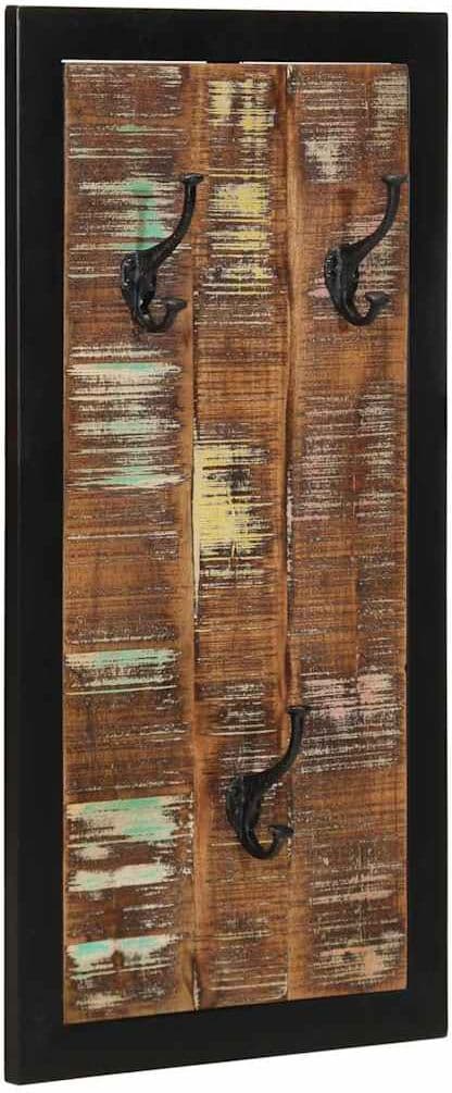 vidaXL Porte-manteau multicolore 40x2x80 cm bois massif récupération