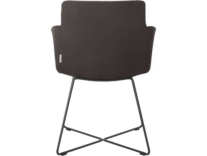 Armlehnstuhl W.SCHILLIG jakob , braun (braun z59, anthrazit pulverbeschichtet), B:57cm H:86cm T:62cm, Chenillegewebe V34 (52% Polyester, 38% Baumwolle, 10% Polyacryl);Longlife Xtra-Leder Z59: Glattleder mit modischer Prägung. Hautstärke 0, 9 - 1, 1 mm;ROHLEDER Chenille-Flachgewebe Q2 W77 (68% Polyacryl, 32% Polyester);ROHLEDER Jacquard-Flachgewebe Q2 W60 (63% Polyester, 37% Polyacryl);Velourgewebe V41 (100% Polyester), Stühle, Armlehnstuhl, mit Drahtrohrgestell in Schwarz pulverbeschichtet