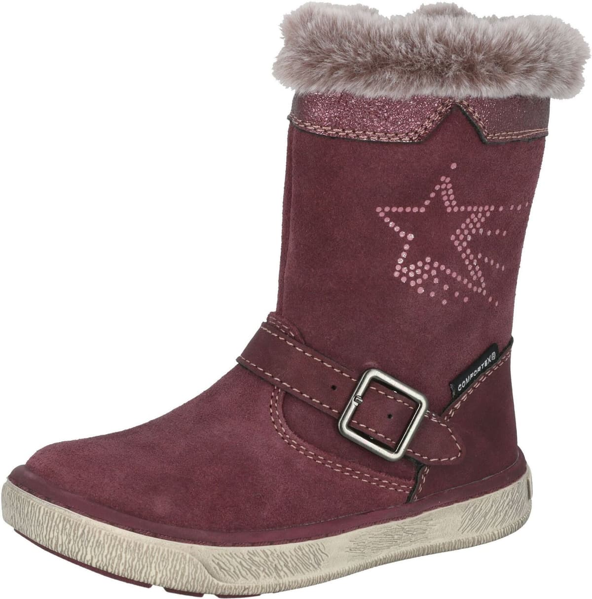 Winterstiefel LICO "Winterstiefel Reena", Mädchen, Gr. 28, wärmend, rot, Veloursleder, Schuhe Winterstiefel rot 28, wärmend