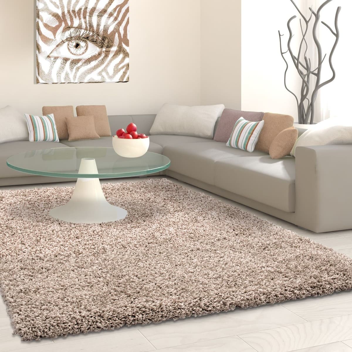 Hochflor-Teppich AYYILDIZ TEPPICHE "Life Shaggy 1500 , auch als Läufer und in Rund erhältlich", beige, B:240cm H:30mm L:340cm, Kunstfaser, Teppiche, Hochflor-Teppich, Langflor, uni, grosse Farb- und Grössenauswahl. Wohnzimmer, alle Räume beige B : 240cm 1