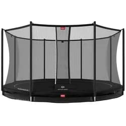 BERG Trampolin Favorit InGround 380 Black mit AirFlow inkl. Sicherheitsnetz Comfort