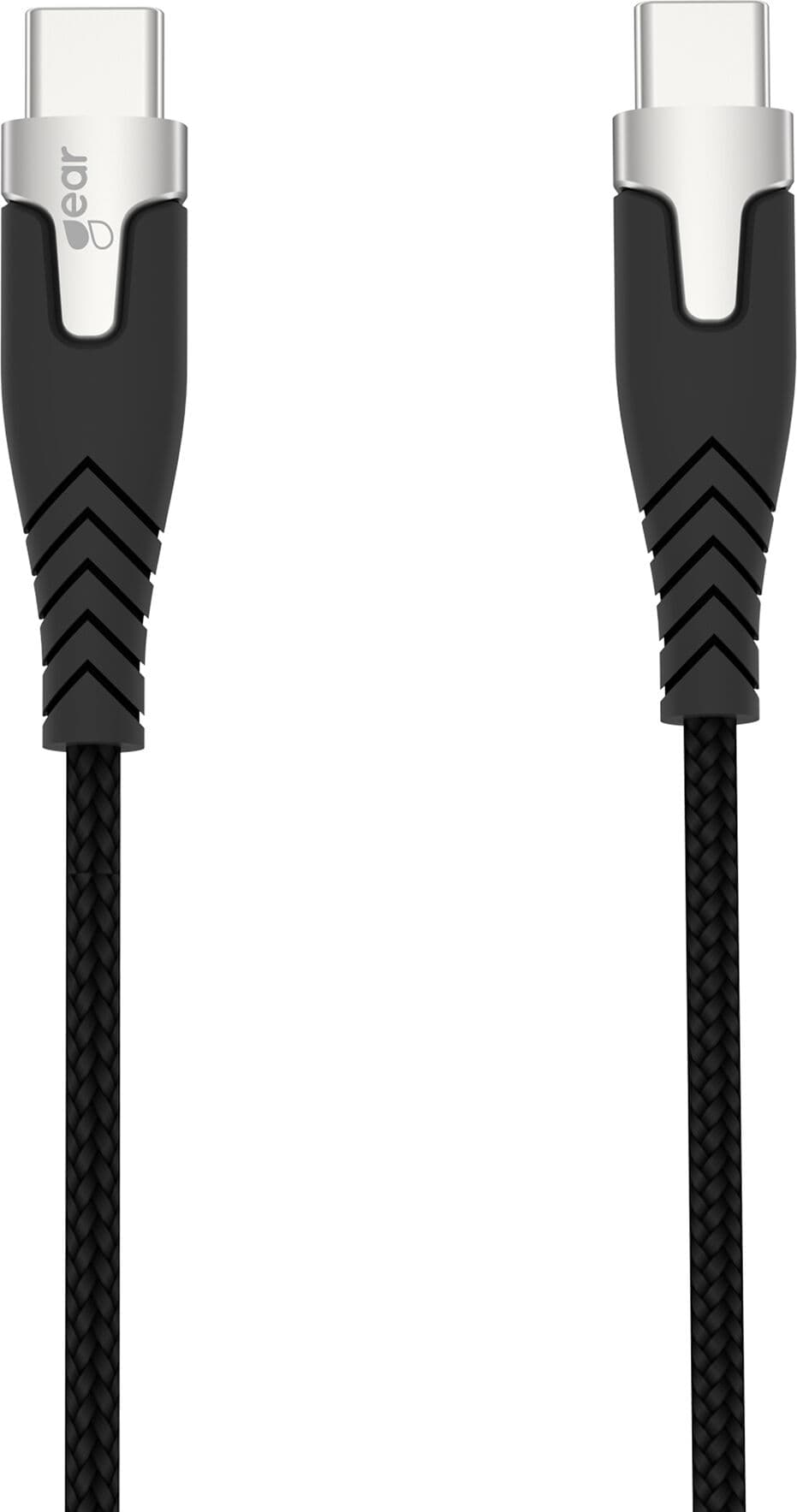Laddkabel PRO USB-C till USB-C 2.0 Gear Svart