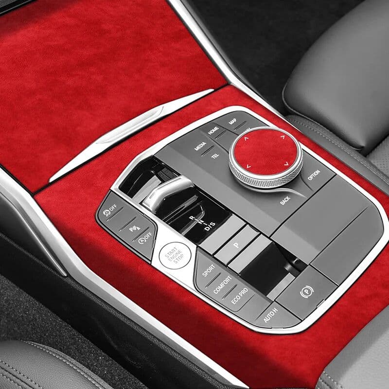 NONE Made of Aicantara For BMW 3 Ser (2019-2025) Car Center Console Panel and Knob CoverTrim Sticker Interior Tuning Accessories